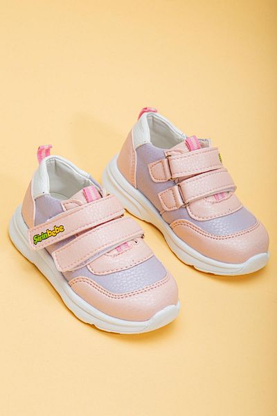 Dilimler Ayakkabı Şirinbebe Şiringenç Orthopedic Powder Velcro White Sole Baby Girl Kids Sports Shoes