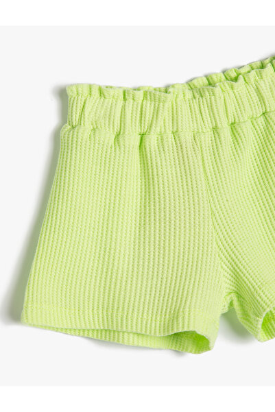 Koton Basic Şort Beli Lastikli Pamuklu Dokulu