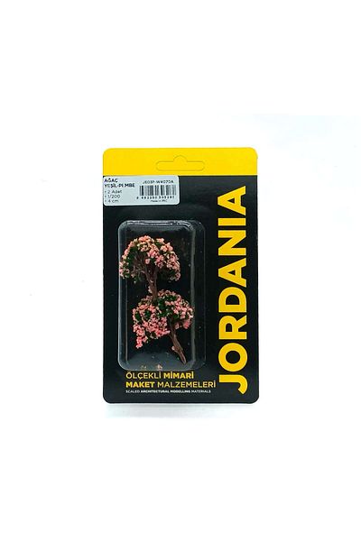Jordania 1200 Scale Green-Pink Model Flowering Tree - 4 Cm, 2 Pieces Jeo3P-W4070A