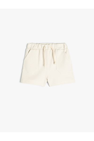 Koton Basic Shorts with Tie Waist and Pocket Detail