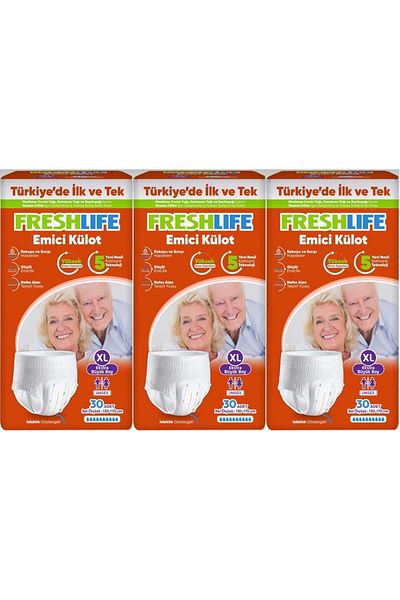Freshlife Extra Large XL Absorbent Panty Diapers - 90 Pieces (3Pk*30)