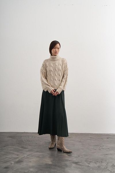 PARKhande Mink Full Fisherman t Sleeve Sweater