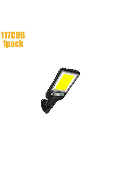 Choice مجموعة واحدة من مصابيح استشعار الحركة الشمسية، مصابيح أمان LED تعمل بالطاقة الشمسية مع 117 مصباح COB، 3 أوضاع إضاءة