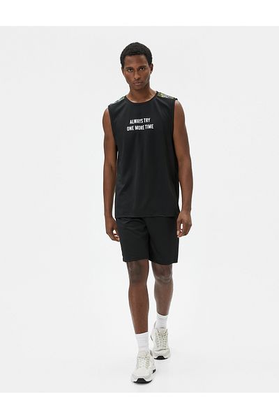 Koton Sport-Tanktop mit Slogan, bedruckt, ärmellos, Reflektor, detailliert
