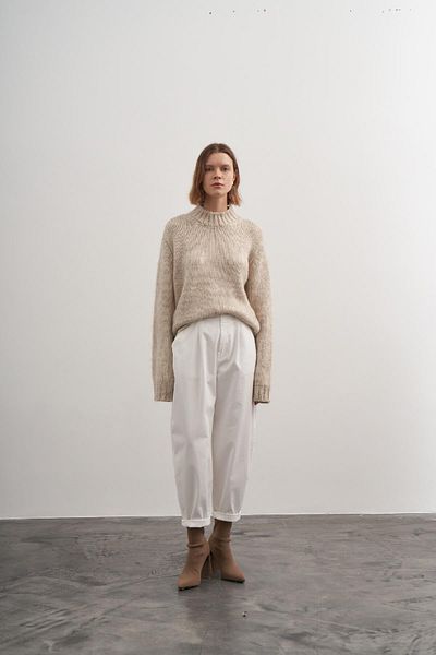 PARKhande Half Fisherman Raster Embroidered Sweater