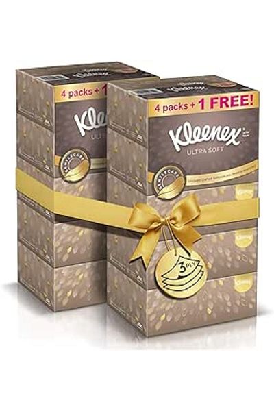 Kleenex Ultra Soft Premium Facial Tissues, Pack of 10 Boxes 96 Sheets X 3 Ply