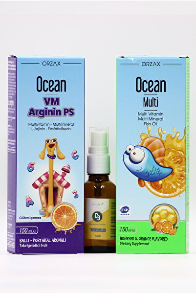 Ocean VM Arginin PS,D3 Sprey ve Multi - Çocuklar İçin Multi ve Bağışıklık Des...