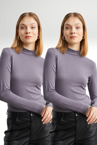 Bipantolon Γυναικείο σώμα 2 τεμαχίων σε γκρι χρώμα