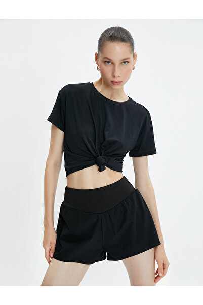 Koton Basic Spor Tişört Kısa Kollu Bisiklet Yaka Yumuşak Tuşe