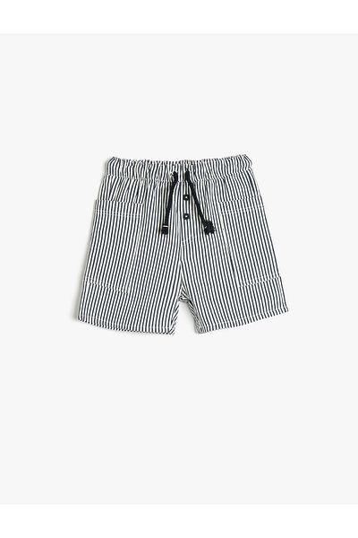 Koton Shorts Tie Waist Elastic Pocket Cotton