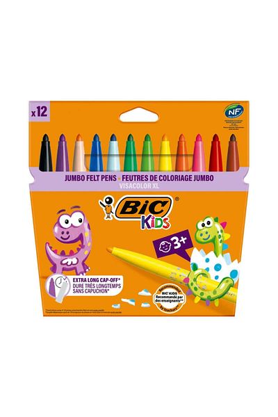 Bic Kids Visacolor XL Ecolutions Coloring Jumbo Felt Tip Pen 12 Pack Campaign