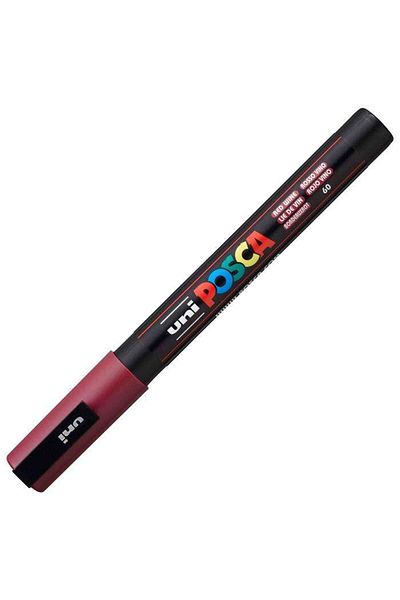 Uni Posca Marker Pc-3M - 0.9-1.3 mm Wine Red Painting Marker