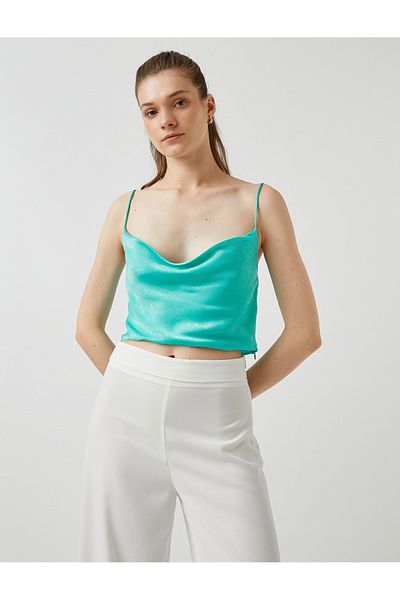 Koton Abendkleidbluse mit Riemchenkragen