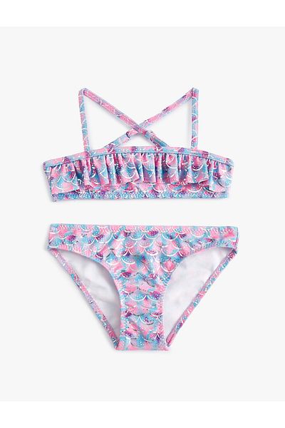 Koton Bikini-Set mit Rüschen und dünnen Trägern
