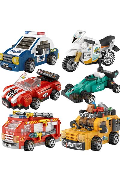 Choice MOC City Super Sports Car Building Blocks Motorcycles Off-Road Vehicles Racers Police Fire Trucks...