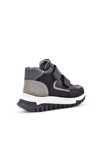 kids A more Boys' Boots - Black, Double Velcro and Genuine Leather