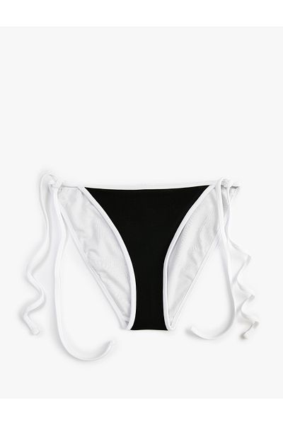 Koton Μπικίνι Brazilian Bottom με Πλαϊνή Δέσιμο Λεπτομέρεια Basic Normal Μέση