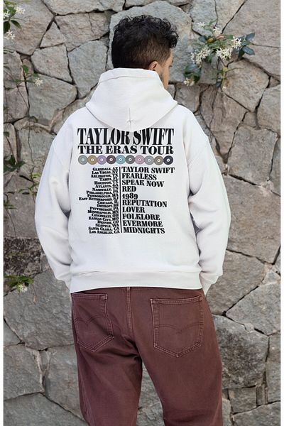 Fuddy Moda Taylor Swift The Eras Tour Unisex φούτερ με κουκούλα - Πίσω στάμπα, Oversize Hoodie