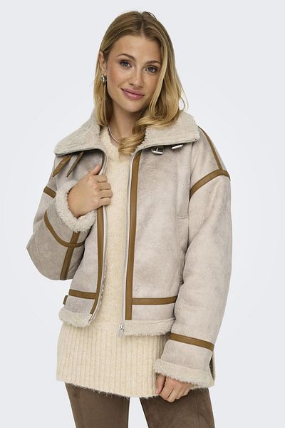 ONLY LVA Bonded High Neck Jacket - Otw Cream 15322042