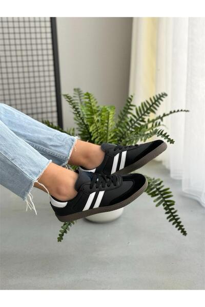 Big Sole Step Ortobetik Taban Unisex Sneaker Siyah Spor Ayakkabı