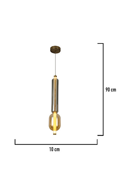 Apliqa Noemi 12 Watt Tekli Gold Modern Tekli Sarkıt Avize