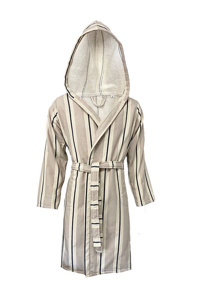 Lucy and Home 100% βαμβακερό Unisex, ριγέ μπουρνούζι