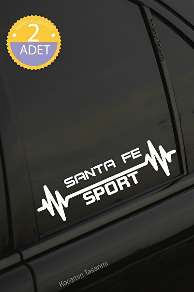 Kocamın Tasarımı ملصق سيارة هيونداي سانتا في معدل ضربات القلب - إيقاع ضربات ا...