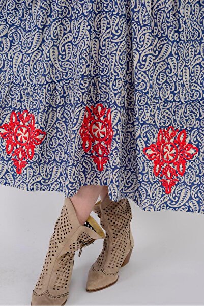 Park Moda AN10522 МАРИНСЬКА СУКНЯ З ВИШИВКОЮ