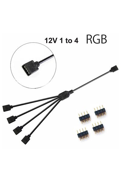 Choice كابل مزامنة اللوحة الأم 30 سم 12 فولت 1 إلى 4 4 سنون 12 فولت RGB 3 سنون 5 فولت ARGB 1 إلى 2/1 إلى 3/1 إلى 4/1 إلى 5 تمديد