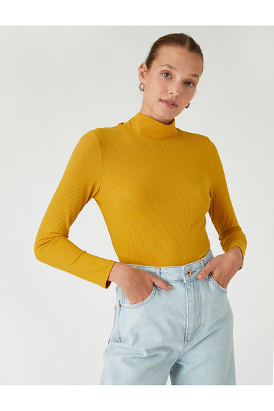 Koton Uzun Kollu Tişört Balıkçı Yaka