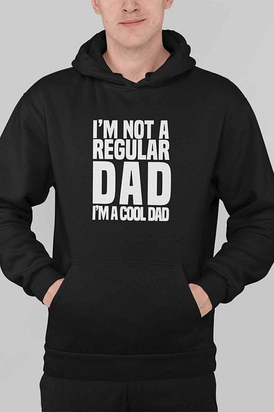 qoeuyl boutique Подарък за Деня на бащата с щампи - суитчър с качулка Cool Dad