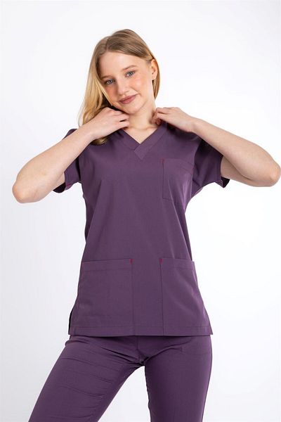 Uçak Medikal Costum chirurgical din Lycra Soft Plum U-flex
