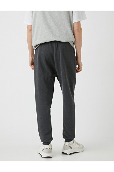 Koton Jogger Eşofman Altı Beli Bağcıklı Dar Kesim Fermuar Cepli