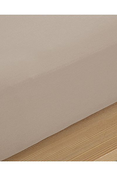 English Home Plain Cotton Single Elastic Sheet Coffee Foam
