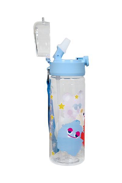 Gıpta Xoxo Blue Plastic Flask with Straw 500 ml K7592
