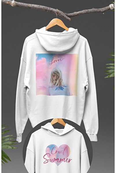 Fuddy Moda سويت شيرت بقلنسوة مطبوع عليه ظهر تايلور سويفت للجنسين، مقاس كبير ب...