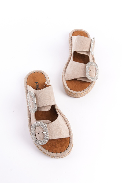 Cananın Pabuçları Fls 059-2301 Stone Slippers with Stone Sole