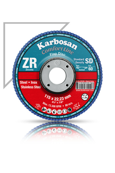 KARBOSAN Comfort Line ZR Flap Disk Zımpara 115mm 40 Kum