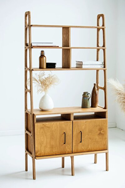 Woodesk Torcia, Ahşap Kitaplık Ve Raf Ünitesi, 190x100, Tik Renk, Cpt4764-190