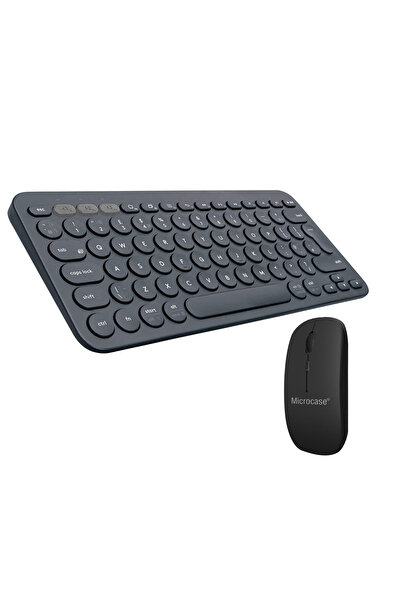 Microcase 2in1 Yuvarlak Tuşlu Bluetooth Kablosuz Klavye 800-1200-1600 DPI Bluetooth Kablosuz Mouse AL4812