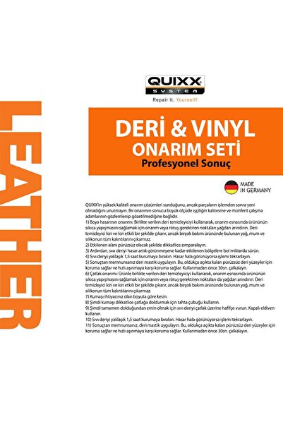 QUIXX Deri & Vinil Dö?eme Onar?m Seti