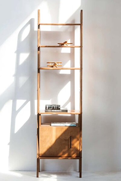 Woodesk Esperanza, Ahşap Kitaplık Ve Raf Ünitesi, 190x50, Tik Renk, Cpt4761-190