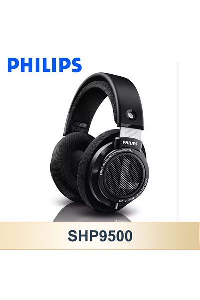 Philips SHP9500 Black Philips SHP9500 Headphone HiFi Stereo Wired Earphone Computer Online Learning Earbuds