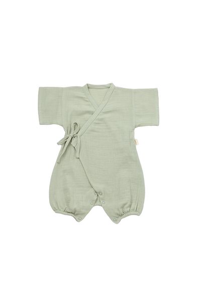 BabyCosy Salopeta petrecuta din muselina, BabyCosy, Verde, 18-24 luni