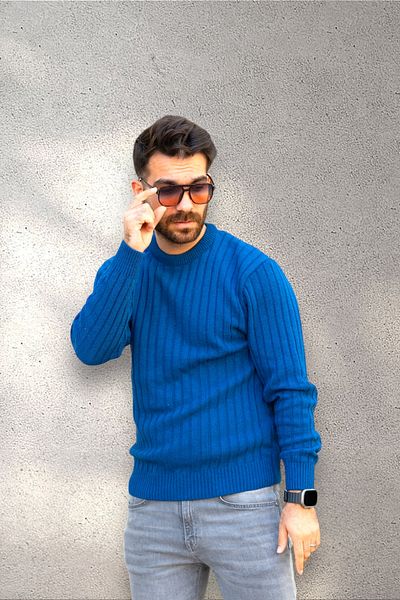 BİRBEYSTORE Pulover pentru bărbați cu gât crew