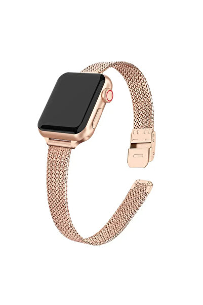 Choice 38mm 40mm 41mm Rose Gold Slim Bracelet Metal Band for Watch 11 8 7 6 S...