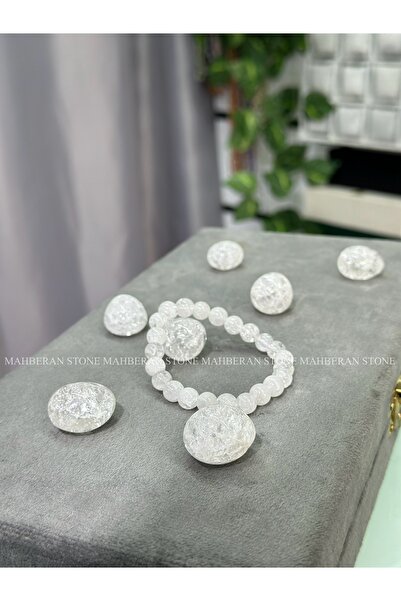 MAHBERAN STONE Sertifikalı Gerçek Necef Taşı Bileklik Doğal Taş Bileklik