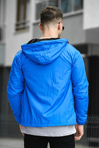 Oksit Ettore Zipper Detailed Water Resistant Men's Coat with Fleece Inside