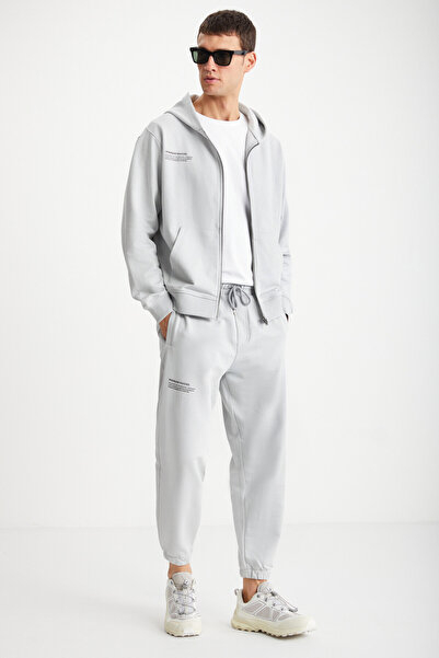 GRIMELANGE MAXWELL Erkek 3 İplik Açık Gri Sweatshirt