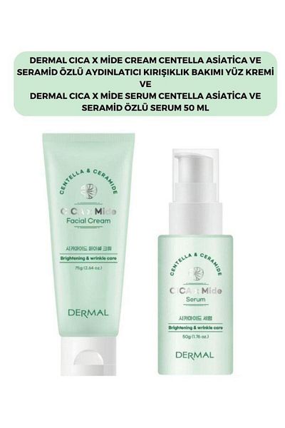 Dermal Cıca X Stomach Centella Asiatica Extract Face Cream and Serum